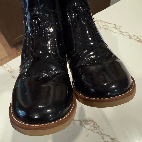 Elephantito Black Patent Leather Kids Chelsea Boots sz 13 - Picture 7 of 10